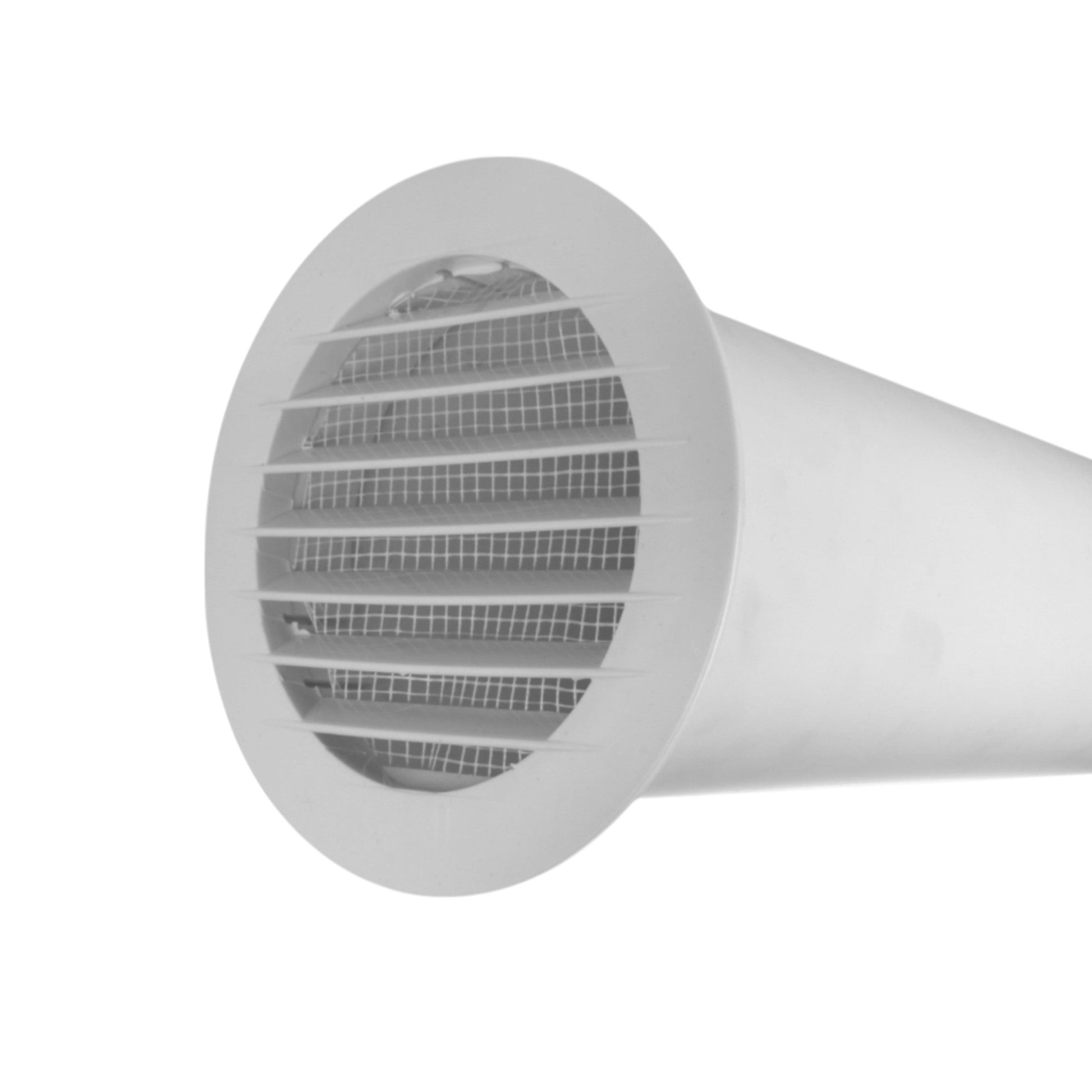 Through Wall Ventilation Kit Round Louvre Vent VC-KRO0184 with White External Vent - Best4Trade-Retail OTHER
