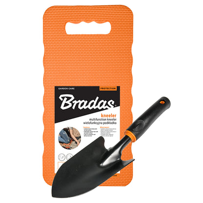 Wide Spade Garden Tool with Multifunction Kneeler Mat, Orange - Best4Trade-Retail Garden tools & Accesories
