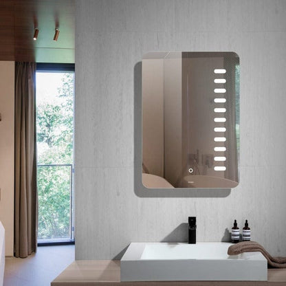 Kinsale Rectangular LED Mirror with Demister Pad & On/Off Touch Sensor - Aqua Bathrooms