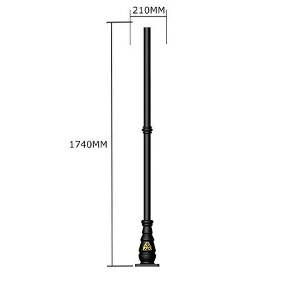 Traditional lamp post column 1.74m (LC007)