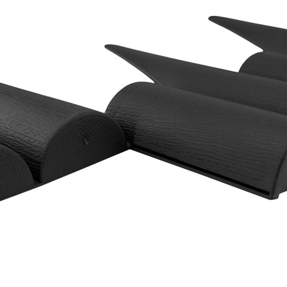 Lawn Edging, Plastic Palisade Wood Effect, 2.5m Box, Black - Best4Trade-Retail Garden tools & Accesories