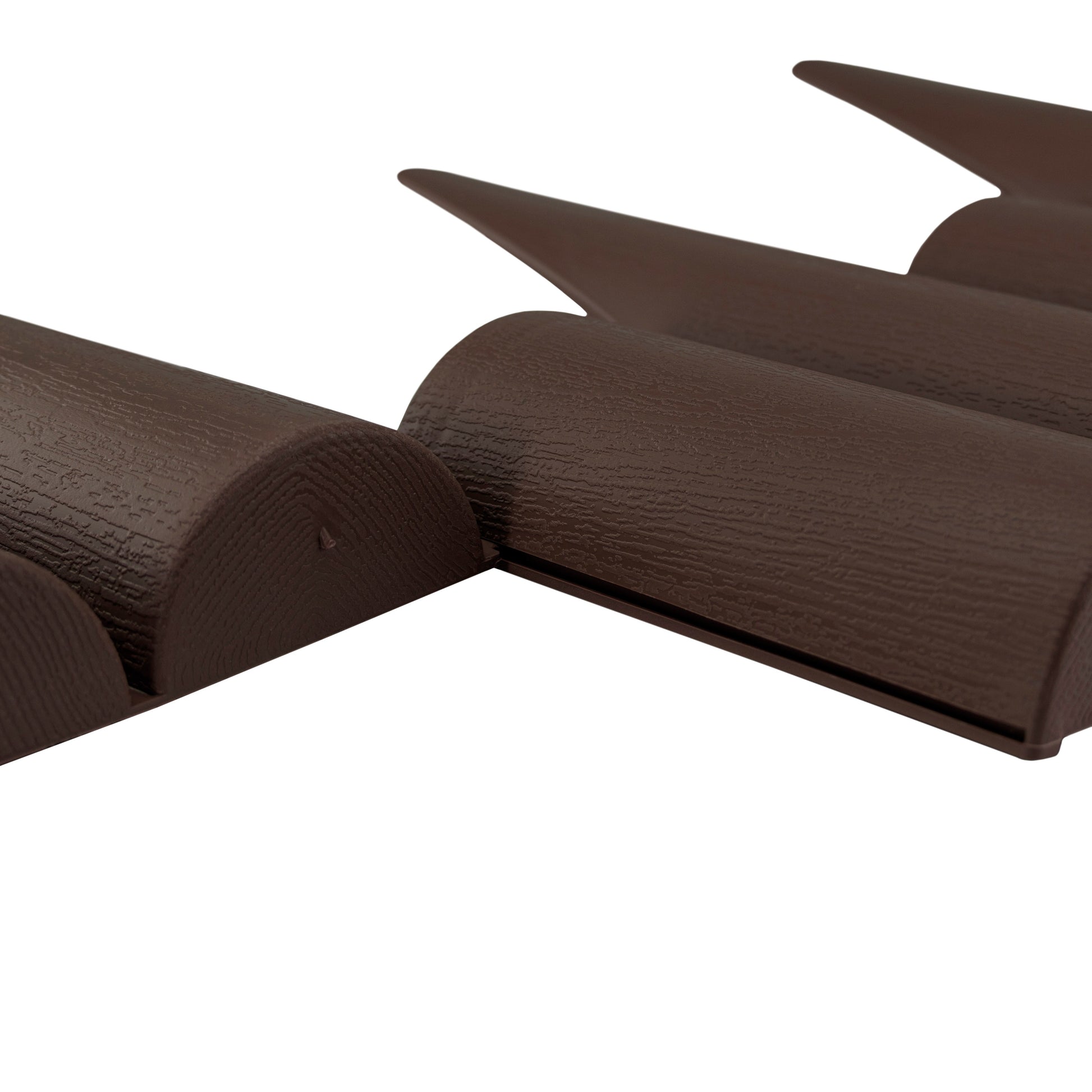 Lawn Edging, Plastic Palisade Wood Effect, 2.5m Box, Brown - Best4Trade-Retail Garden tools & Accesories