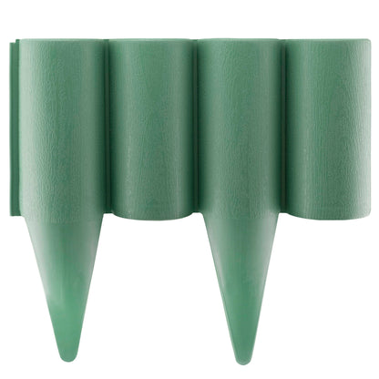 Lawn Edging, Plastic Palisade Wood Effect, 2.5m Box, Green - Best4Trade-Retail Garden tools & Accesories