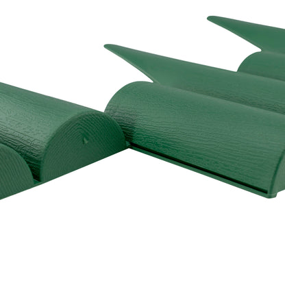 Lawn Edging, Plastic Palisade Wood Effect, 2.5m Box, Green - Best4Trade-Retail Garden tools & Accesories