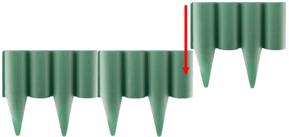 Lawn Edging, Plastic Palisade Wood Effect, 2.5m Box, Green - Best4Trade-Retail Garden tools & Accesories