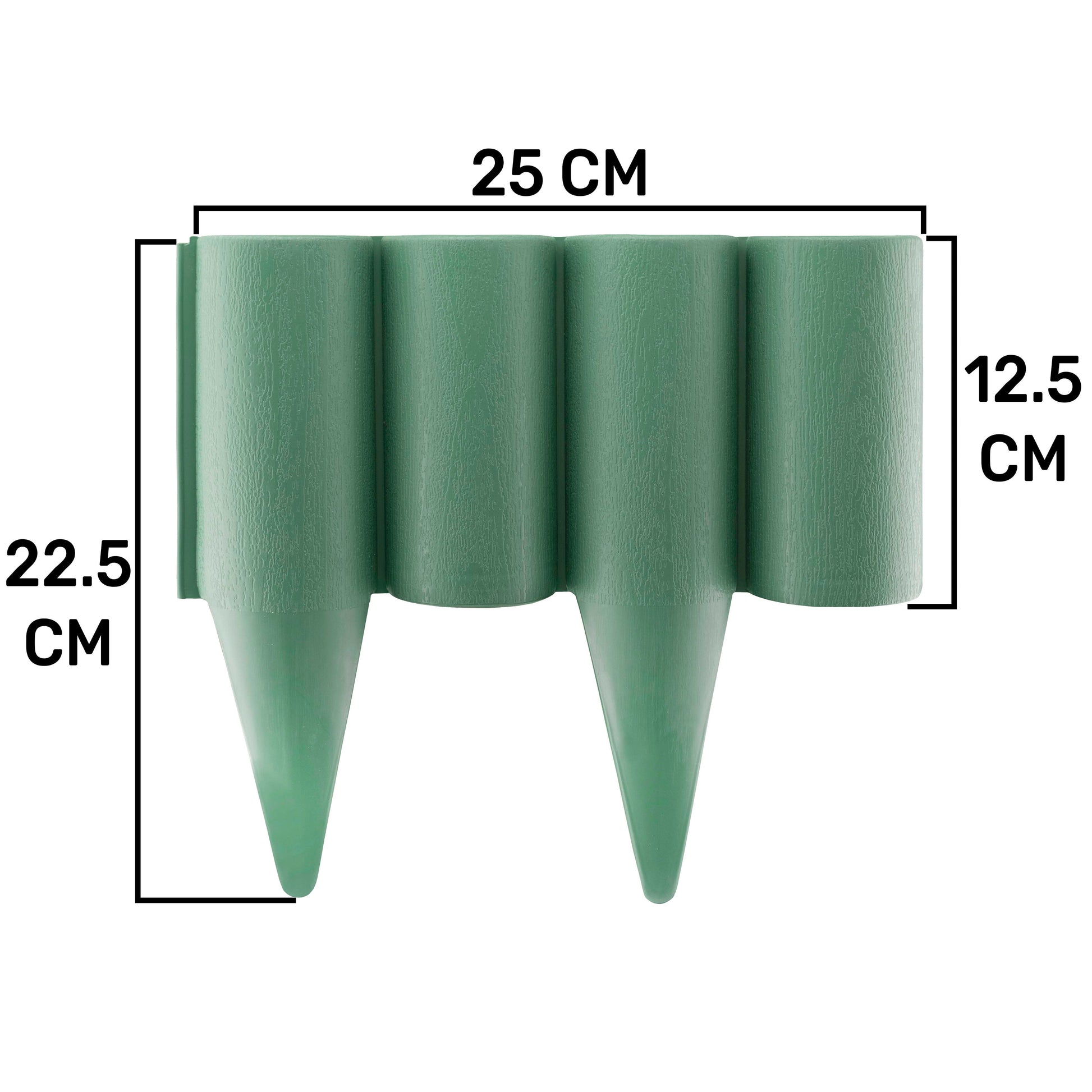 Lawn Edging, Plastic Palisade Wood Effect, 2.5m Box, Green - Best4Trade-Retail Garden tools & Accesories