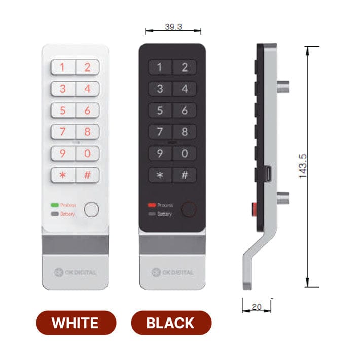 EALF21-PL Smart Digital Lock for Cabinet & Lockers - Euro Art Digital Locks