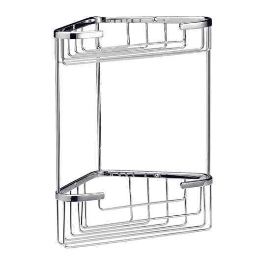 Large Wirework 2 Tier Corner Basket - Bayswater Bathrooms
