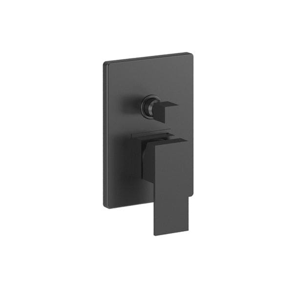 Linear Concealed 2-Way Matt Black Shower Valve - Aqua Bathrooms