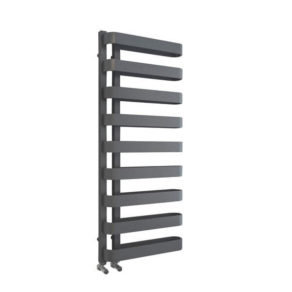 Loop 1300 x 500mm Anthracite Towel Rail - Aqua Bathrooms