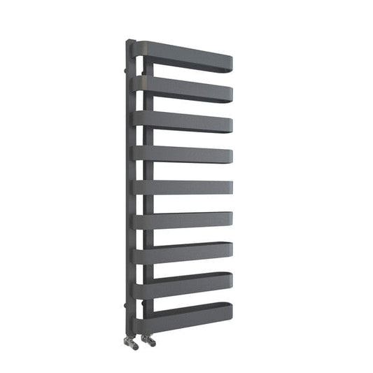 Loop 1300 x 500mm Anthracite Towel Rail - Aqua Bathrooms