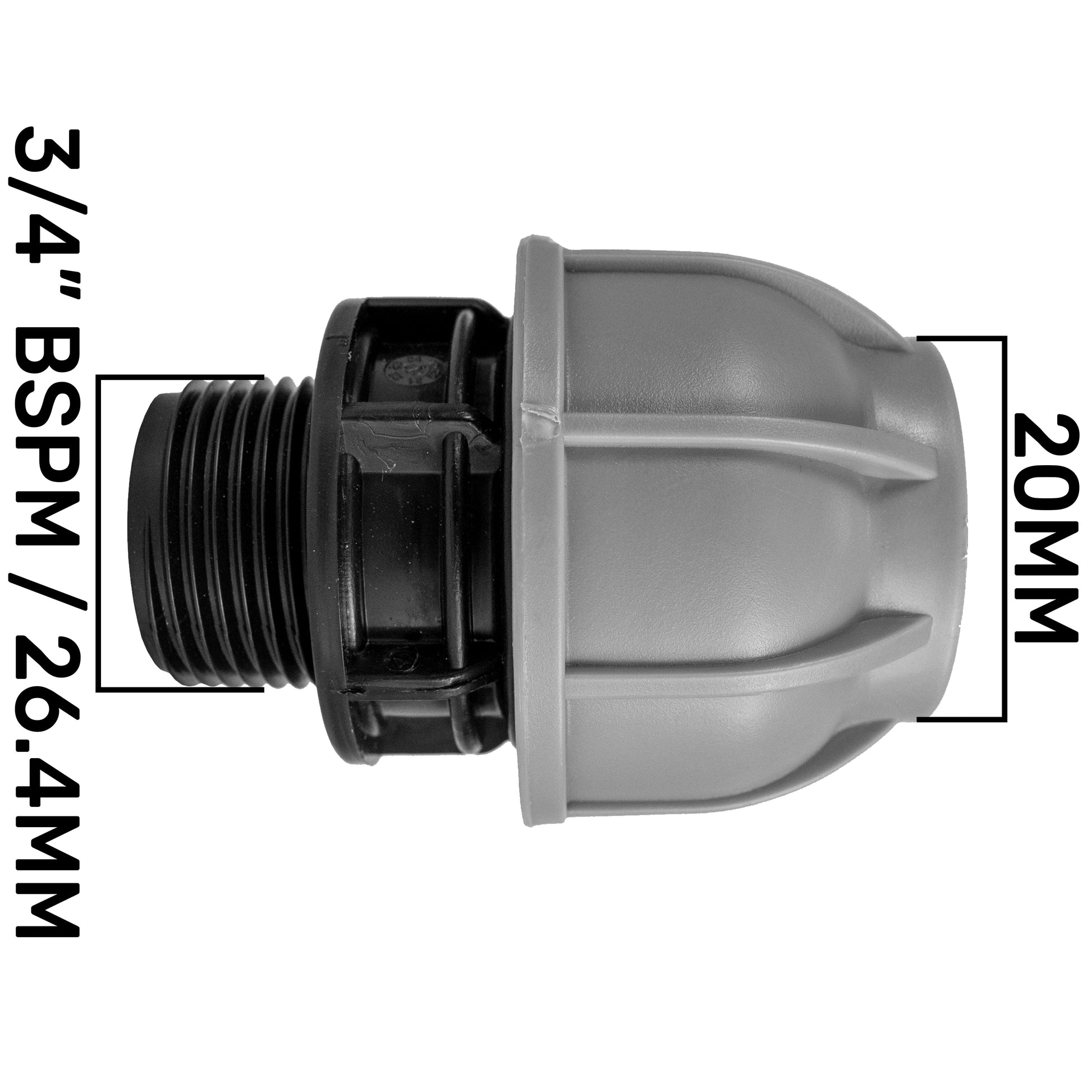 In-Line BSPF Valve with 2 x 20mm MDPE Straight Connectors - Best4Trade-Retail Garden watering