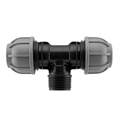Wall Flange Kit 20mm MDPE - Lever Valve & 20mm MDPE Tee Outlet - Best4Trade-Retail Tech Hose & Fittings