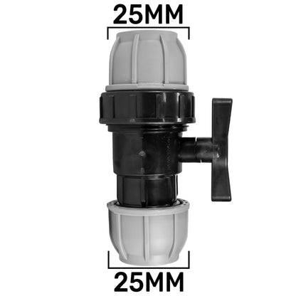 Wall Flange Kit 25mm MDPE + 25mm MDPE Valve + Female Quick Connector - Best4Trade-Retail Tech Hose & Fittings
