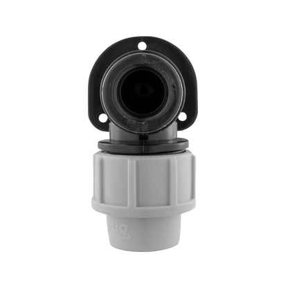 Wall Flange Kit 20mm MDPE - Brass Garden Tap 1/2" Snap On - Best4Trade-Retail Tech Hose & Fittings