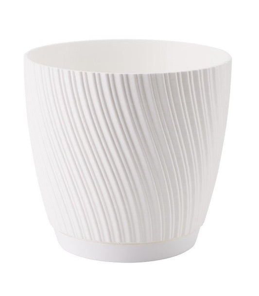 Mika Pot with Saucer 150mm White - Best4Trade-Retail Planting