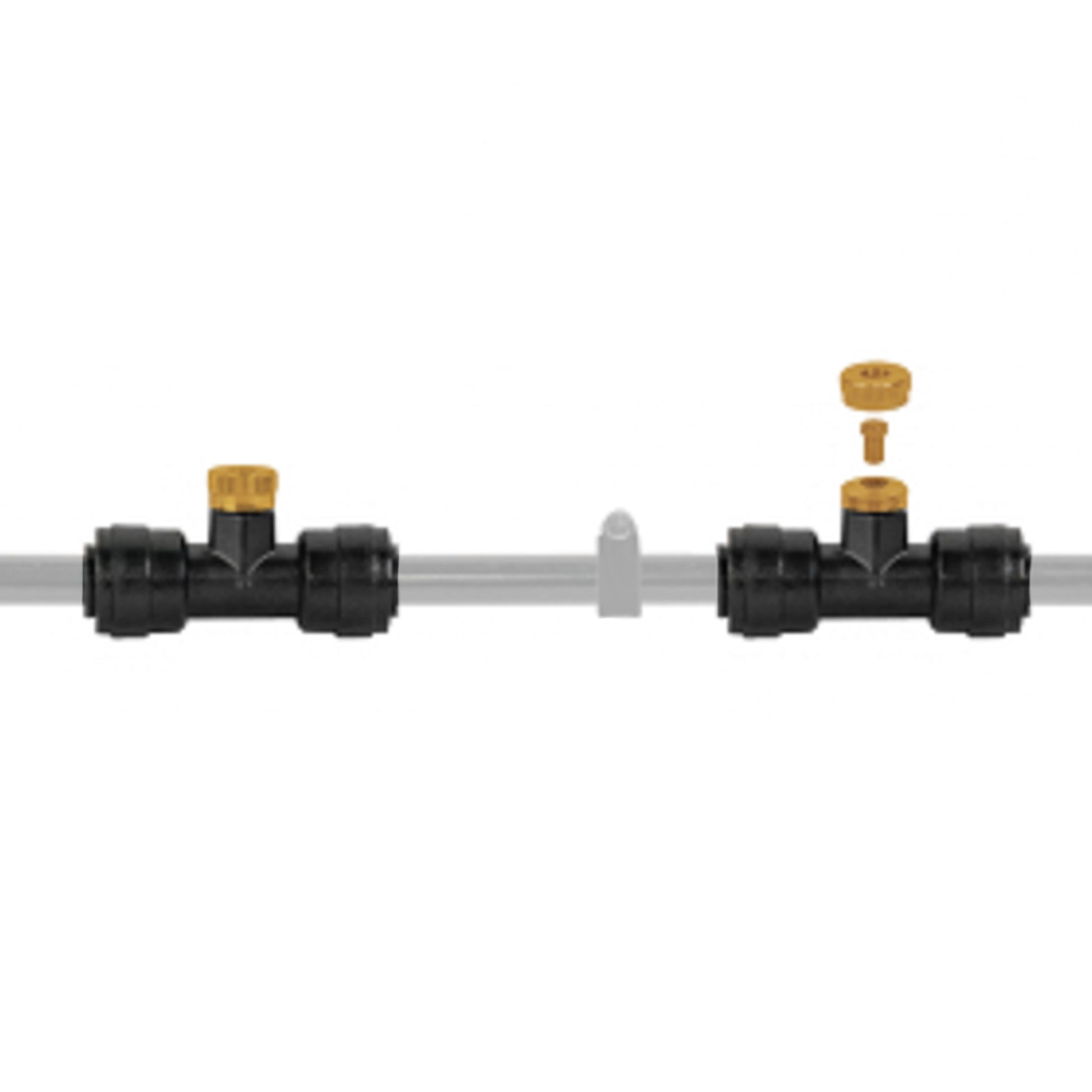 Garden Water Mist Kit, Black/Orange, TEE NOZZLE ONLY - Best4Trade-Retail Garden watering