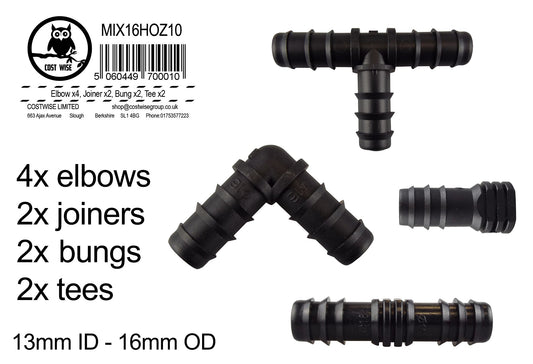 Mix 1/2" Barb Connectors HOZ10 - Best4Trade-Retail Garden watering