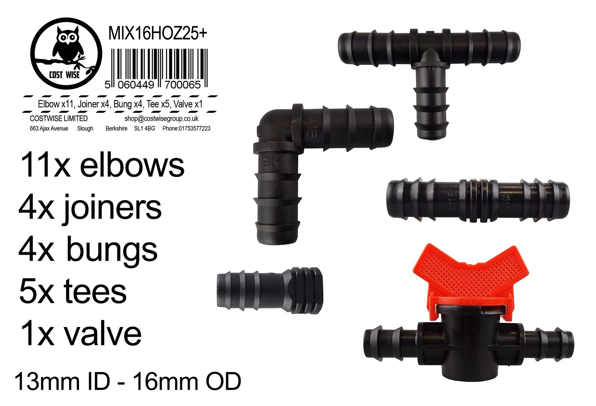 Mix 1/2" Barb Connectors HOZ25+ - Best4Trade-Retail Garden watering