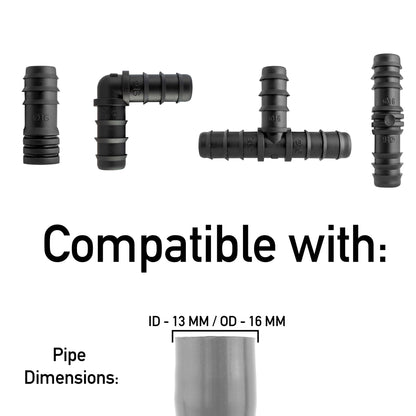 Mix 1/2" Barb Connectors HOZ15