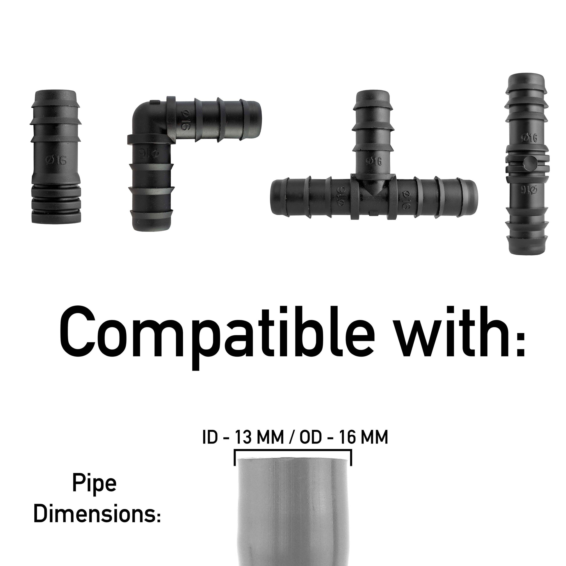 Mix 1/2" Barb Connectors HOZ10 - Best4Trade-Retail Garden watering