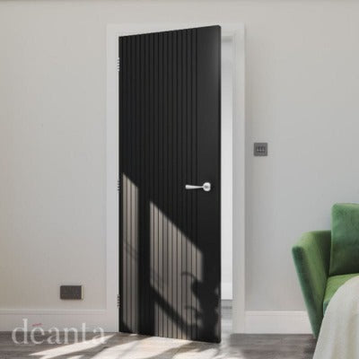 Deanta Malmo Black Pre-Finished Internal Door -  All Sizes - Deanta Doors