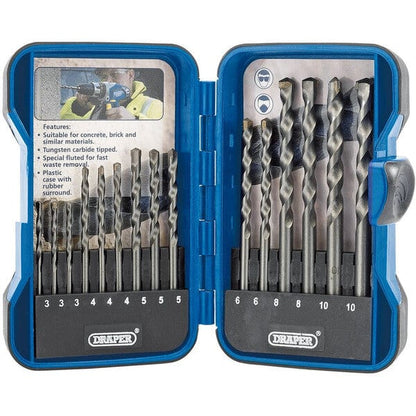 Draper Masonry Drill Bit Set - (15 Pieces) - Draper Tools & Workwear