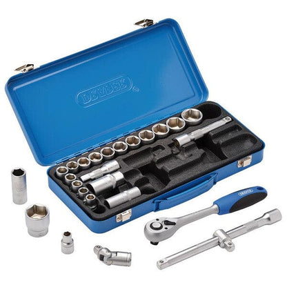 Draper Metric Socket Set - 1/2" Square Drive - (26 Pieces) - Draper