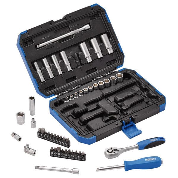 Draper Metric Socket Set - 1/4" Square Drive - (47 Pieces) - Draper