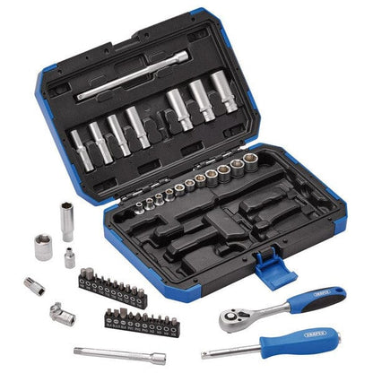 Draper Metric Socket Set - 1/4" Square Drive - (47 Pieces) - Draper