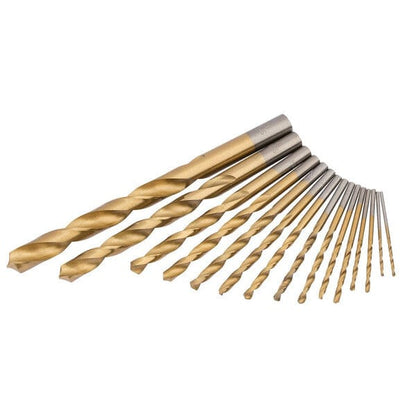 Draper Metric Titanium Nitride Coated HSS Drill Bit Set - (15 Pieces) - Draper