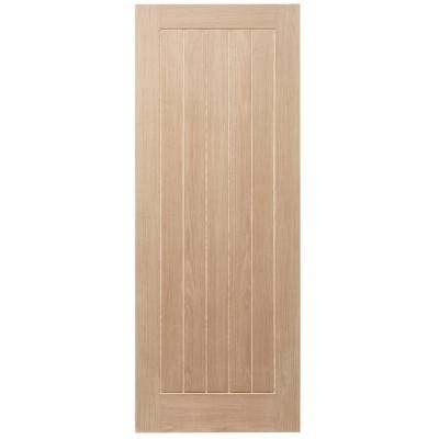 Mexicano Oak Panel Unfinished Internal Door 1981 x 762mm - Doors4less