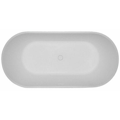 Mini Cusco Solid Surface Freestanding Double Ended Bath - 1550 x 750mm - Aqua Bathrooms