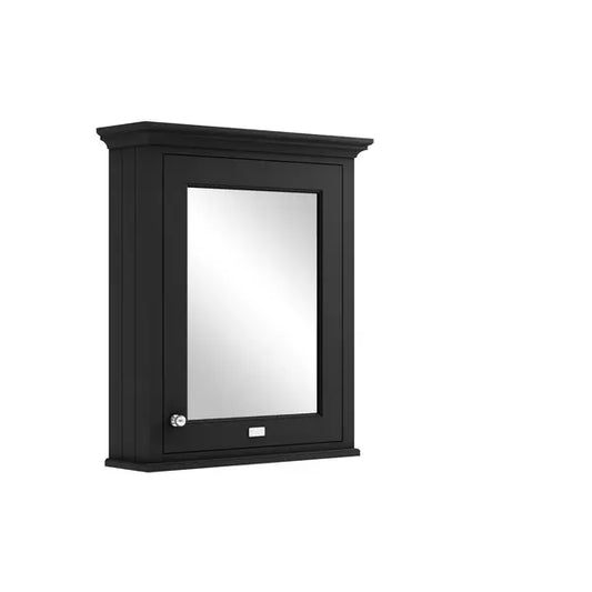 Mirror Wall Cabinet Matt Black - All Sizes - Bayswater