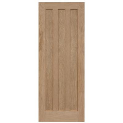 Modern 3 Panel Oak Unfinished Internal Door - All Sizes - Doors4less