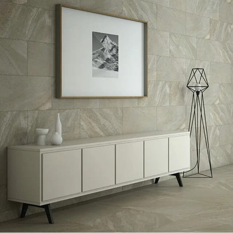 Mojo Stone Effect 600mm x 300mm - Matt Anthracite - Rino Tiles