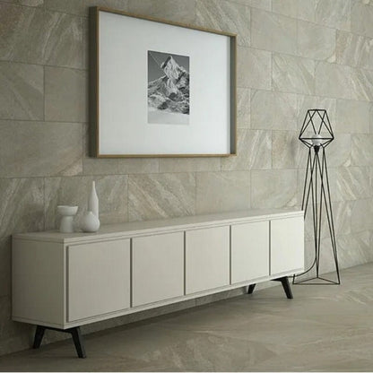 Mojo Stone Effect 600mm x 300mm - Matt Anthracite - Rino Tiles