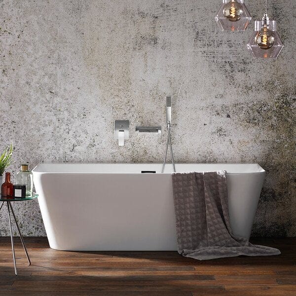 Mono Back to Wall Luxury Freestanding Bath - 1700mm x 800mm - Aqua Bathrooms