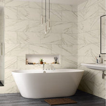 Load image into Gallery viewer, Mood Carrara Marble Effect 600mm x 300mm - Gloss White - Rino Tiles
