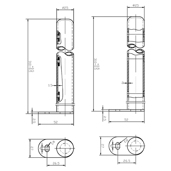 Nelson Radiators Floor Mounting Kit - Bayswater Bathrooms