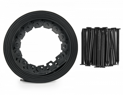 Lawn Border Set, Easy Border 40mm Black 10m With Pegs - Best4Trade-Retail Garden tools & Accesories