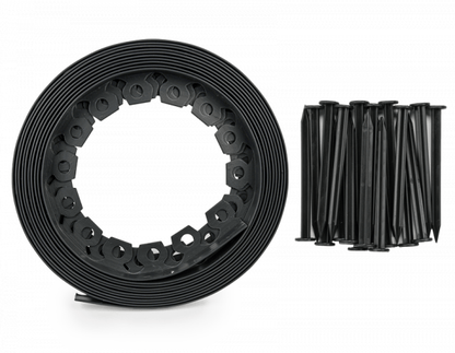 Lawn Border Set, Easy Border 100mm Black 10m With Pegs - Best4Trade-Retail Garden tools & Accesories