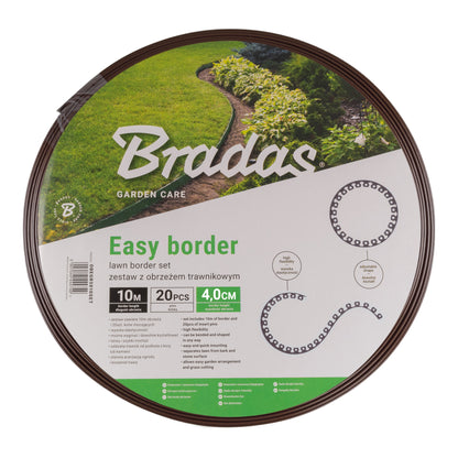 Lawn Border Set, Easy Border 40mm Brown 10m with Pegs - Best4Trade-Retail Garden tools & Accesories