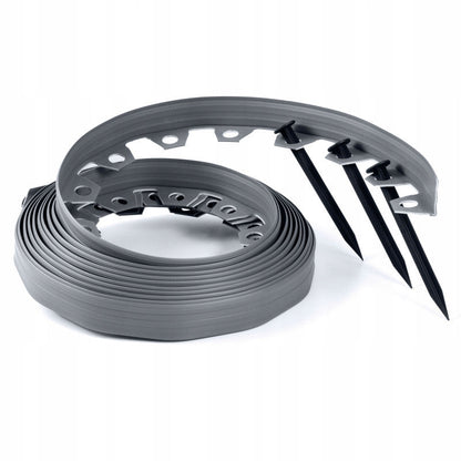 Lawn Border Set, Easy Border 40mm Gray 10m with Pegs - Best4Trade-Retail Garden tools & Accesories