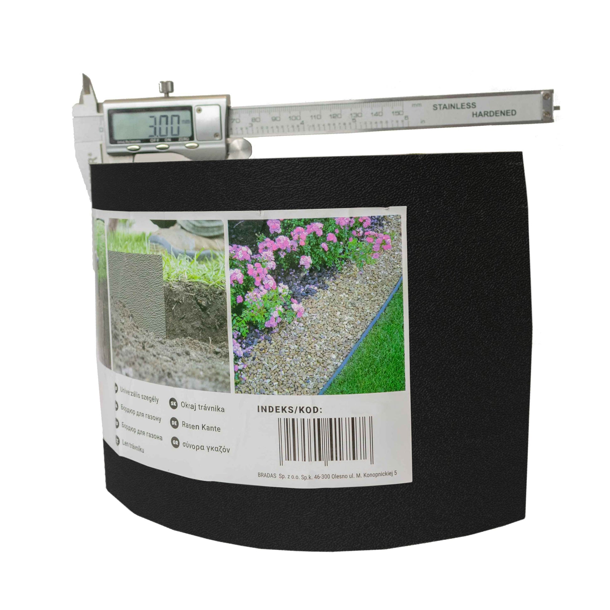 Heavy Duty Lawn Border Edging, 6m x 15cm, Black - Best4Trade-Retail Garden tools & Accesories