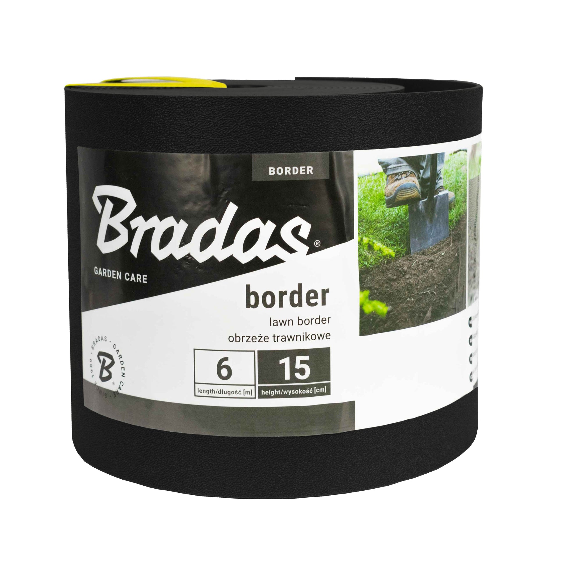 Heavy Duty Lawn Border Edging, 6m x 15cm, Black - Best4Trade-Retail Garden tools & Accesories