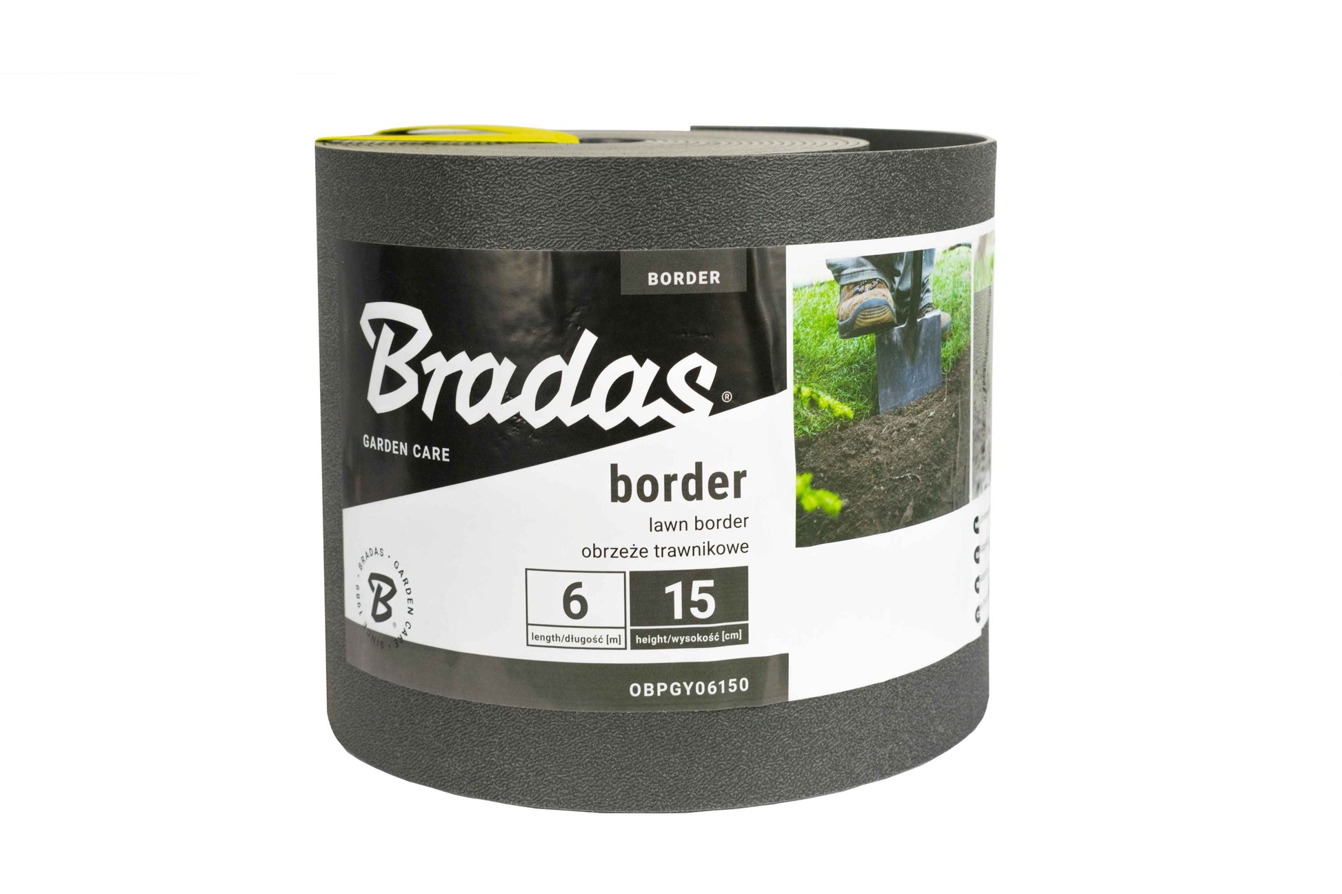 Heavy Duty Lawn Border Edging, 6m x 15cm, Gray - Best4Trade-Retail Garden tools & Accesories