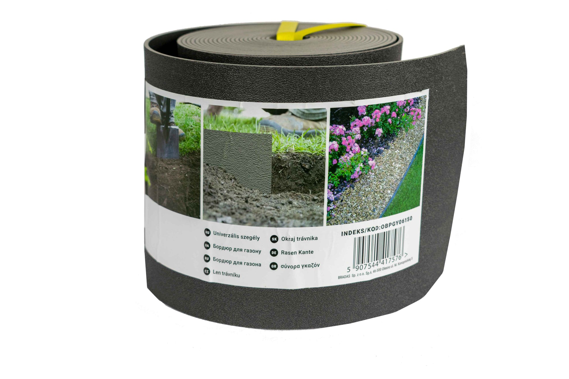 Heavy Duty Lawn Border Edging, 6m x 15cm, Gray - Best4Trade-Retail Garden tools & Accesories