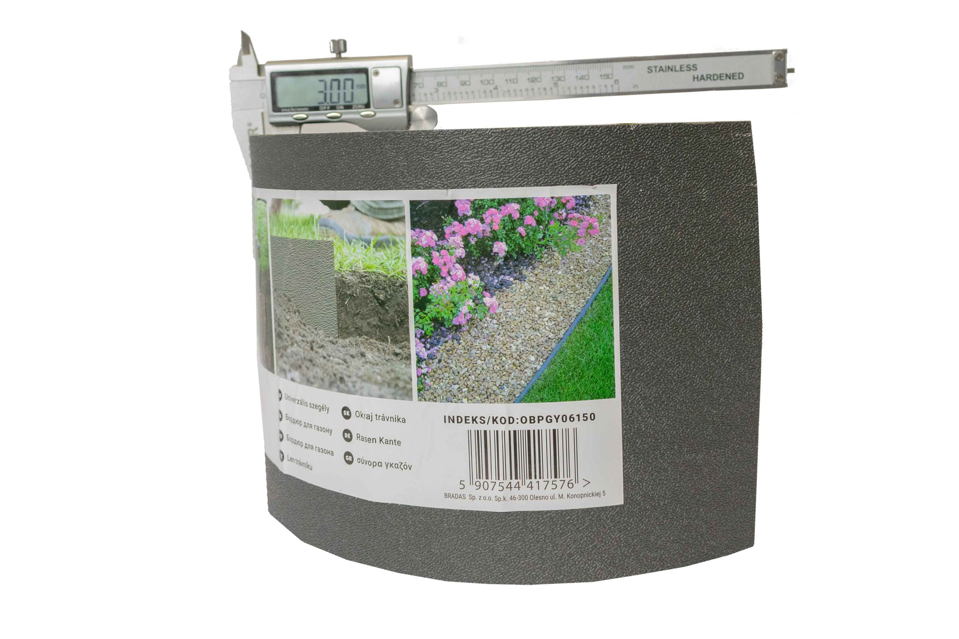 Heavy Duty Lawn Border Edging, 6m x 15cm, Gray - Best4Trade-Retail Garden tools & Accesories
