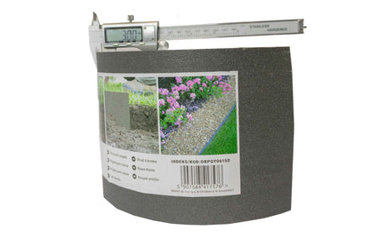 Heavy Duty Lawn Border Edging, 6m x 15cm, Gray - Best4Trade-Retail Garden tools & Accesories